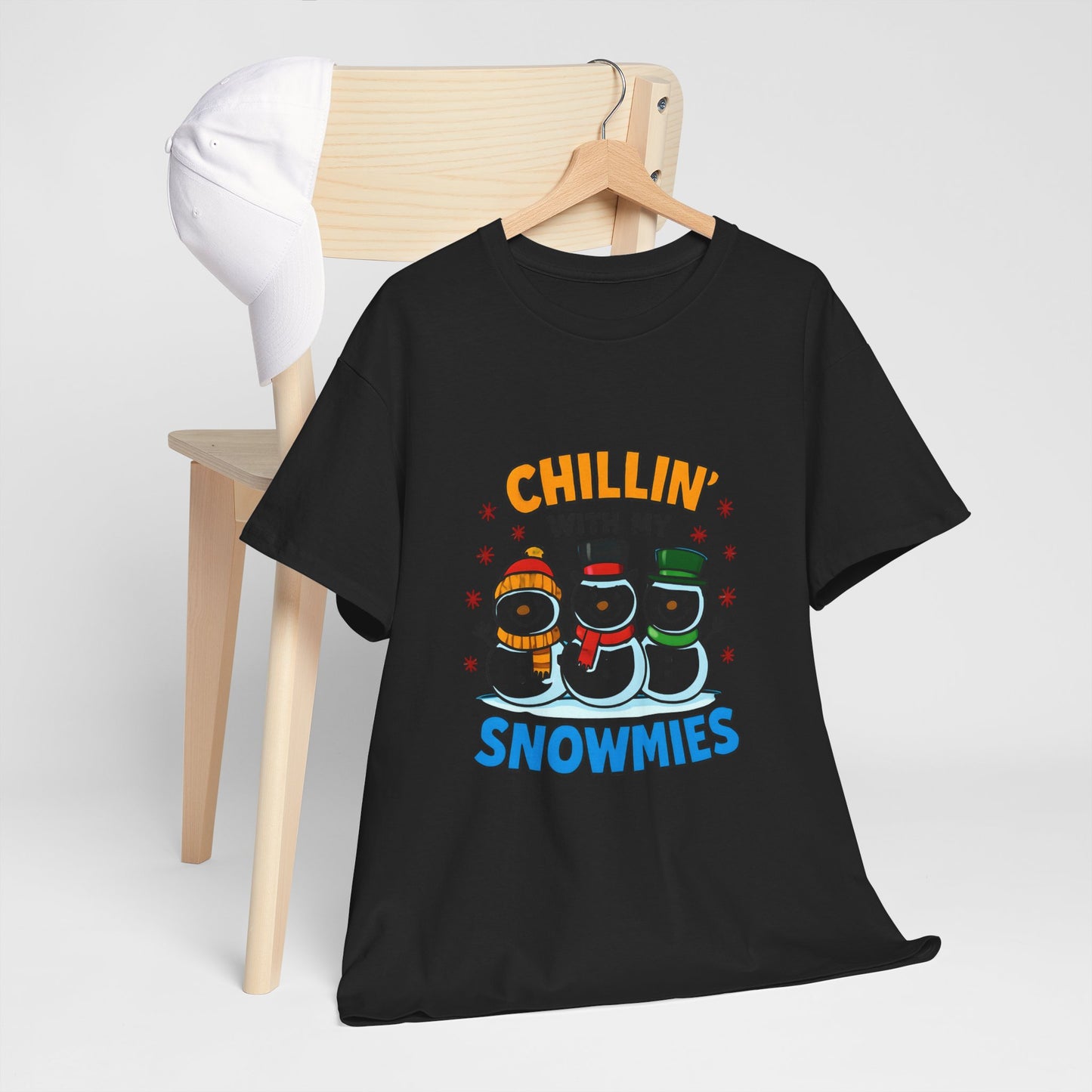 Relajándome con mis amigos de la nieve - Camiseta de concienciación sobre el cáncer