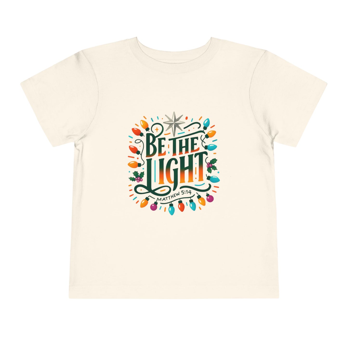 Christmas Toddler Tee - BE THE LIGHT, Matthew 5:14