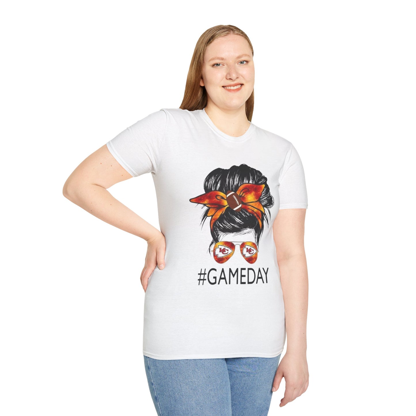 #GAMEDAY Unisex Softstyle T-Shirt, Game Day Shirt, Sports Fan Tee, Casual Everyday Wear, Cheerwear, Gift for Sports Lovers