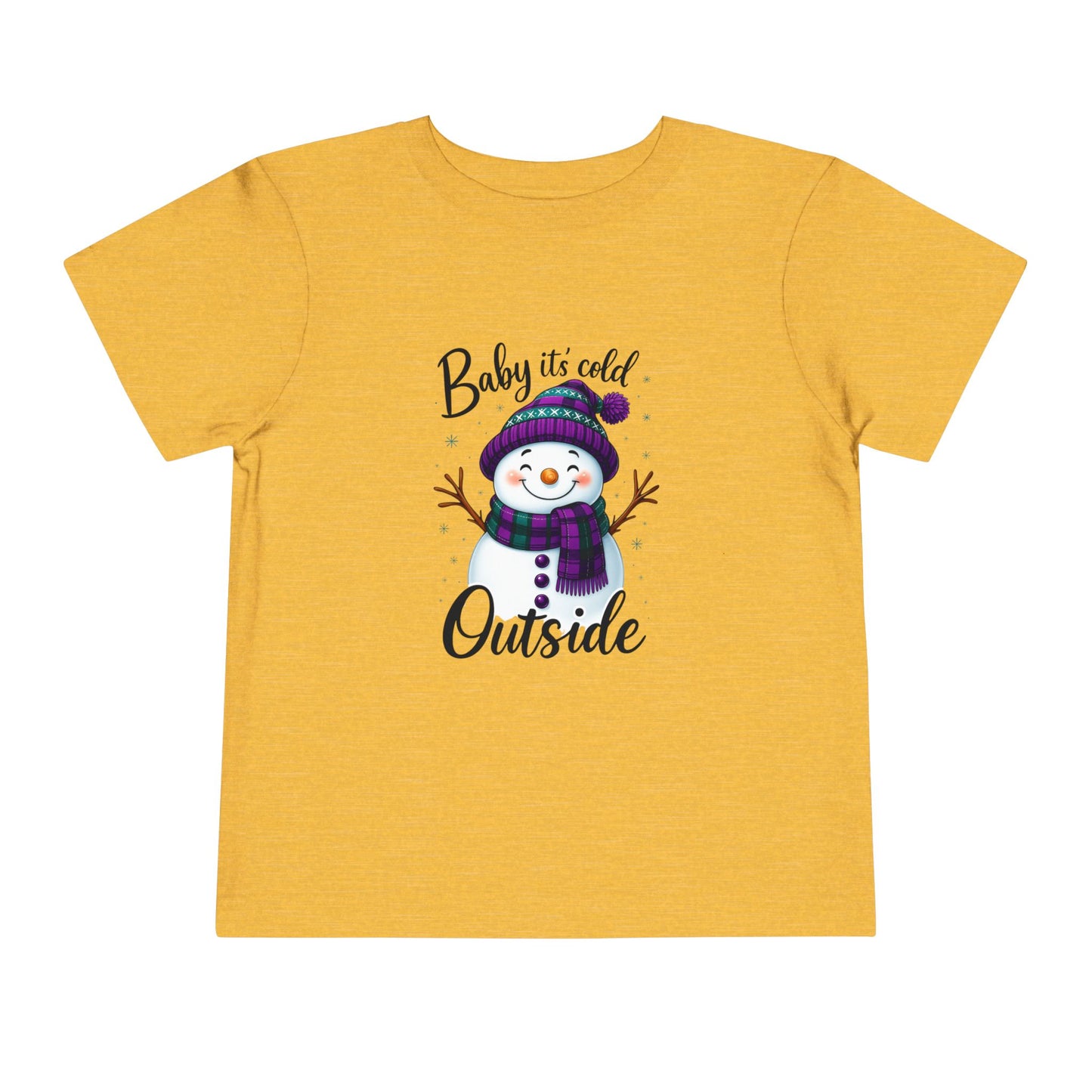 Baby It's Cold Outside Snowman Toddler Christmas Tee