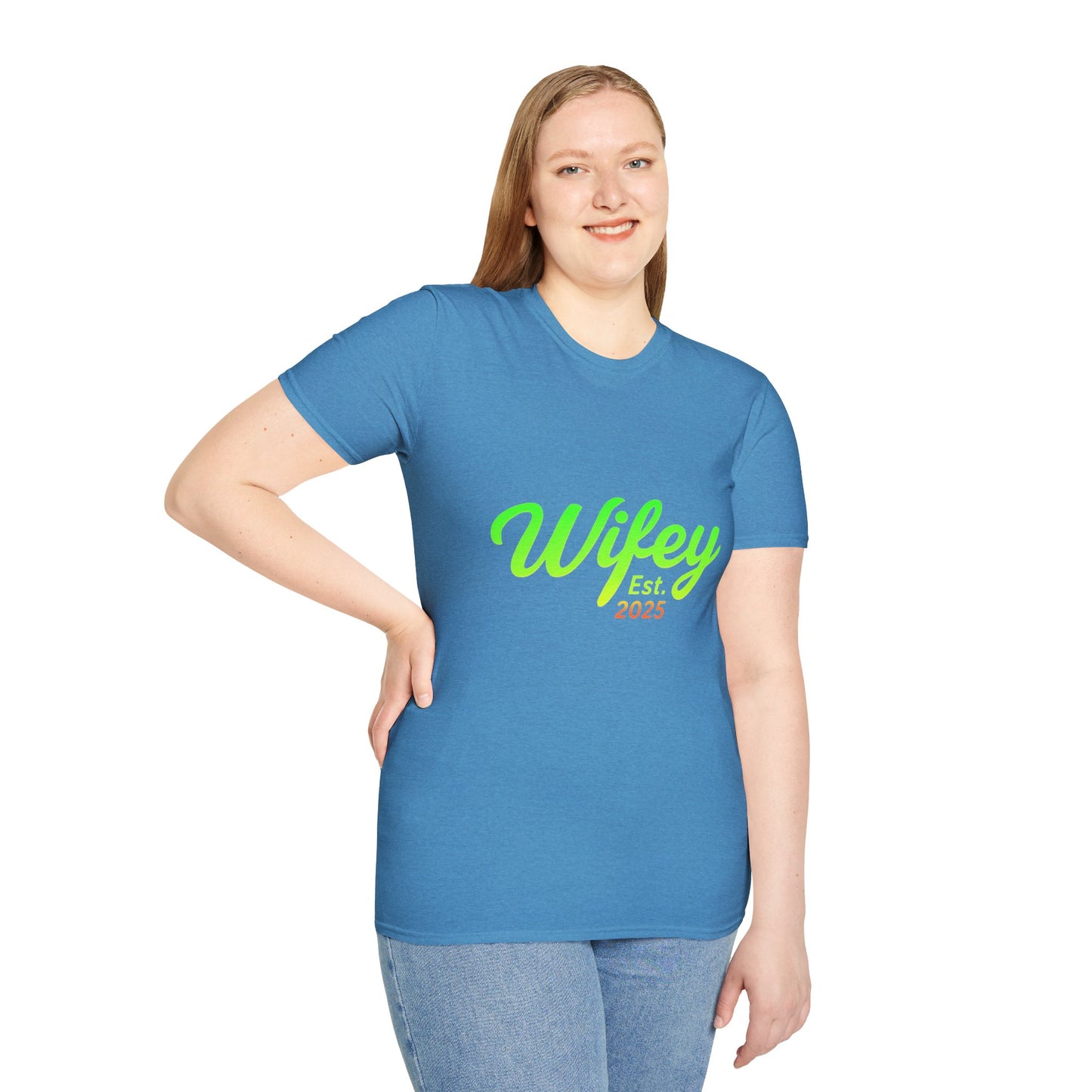 Wifey Est. 2025 T-Shirt, Bridal Shower Gift, Newlywed Apparel, Wedding Favor, Engagement Celebration Tee, Cute Couple Top