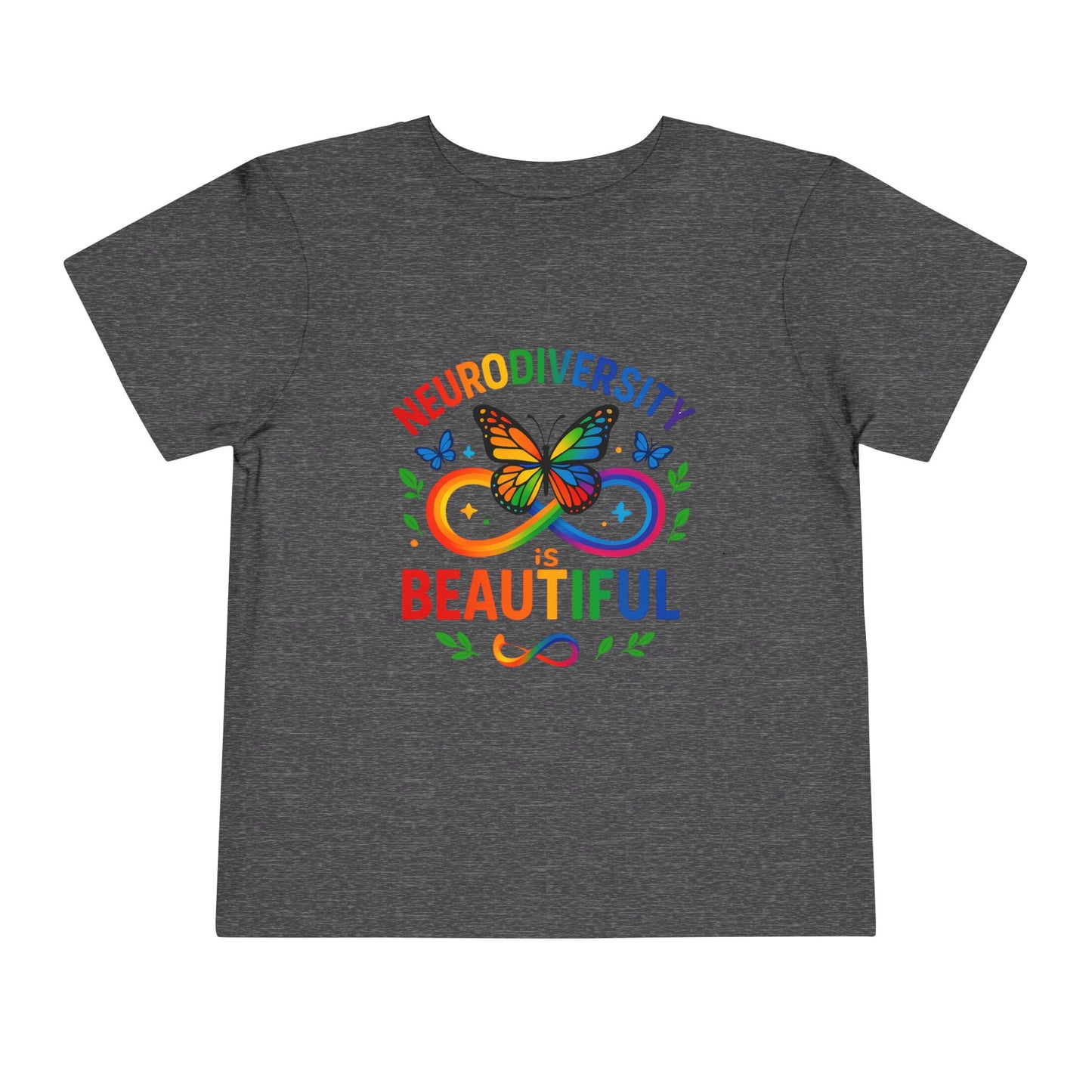 Toddler T-Shirt Colorful Butterfly Rainbow Infinity Symbol Acceptance Shirt