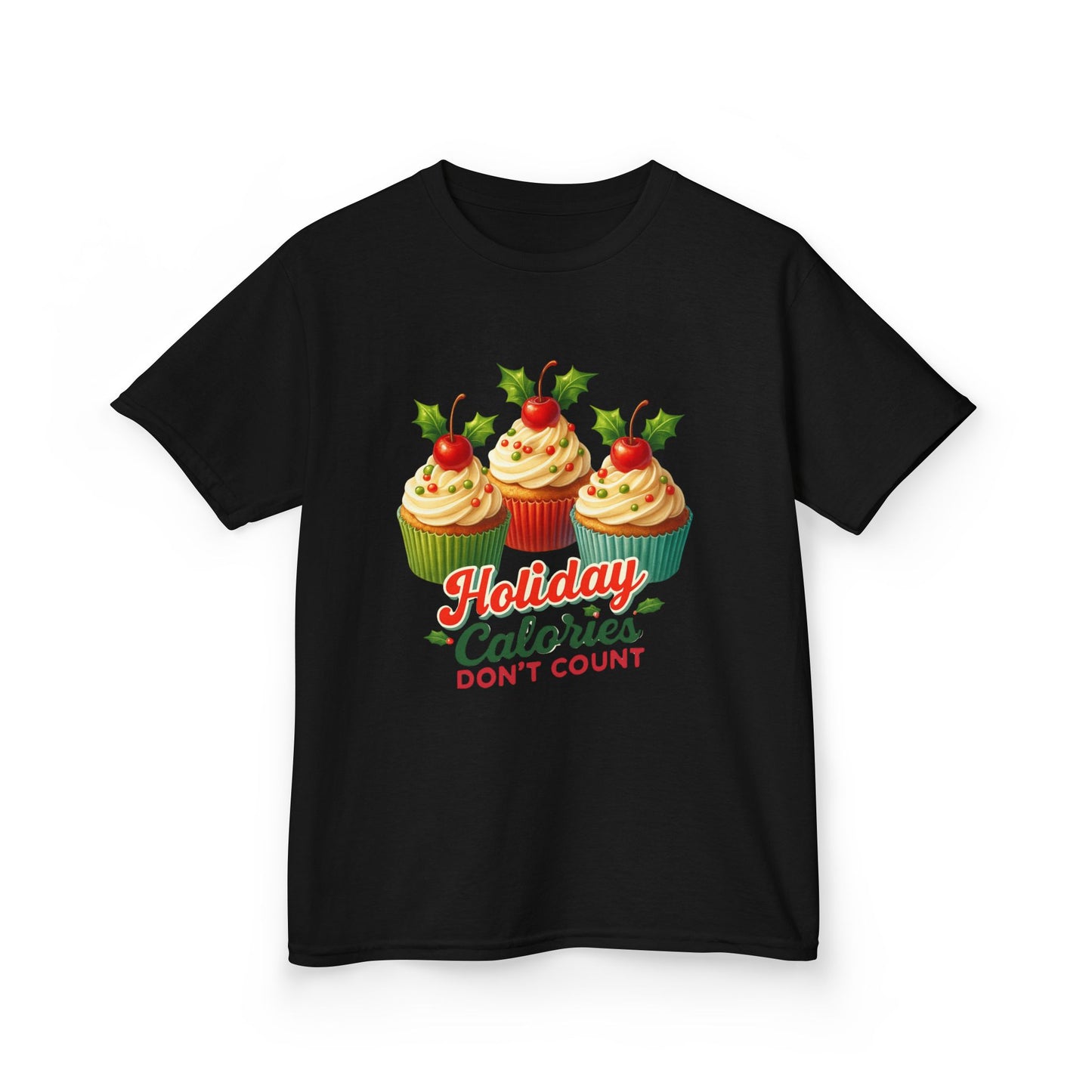 Holiday Cupcake Dino Tee - Christmas Fun!