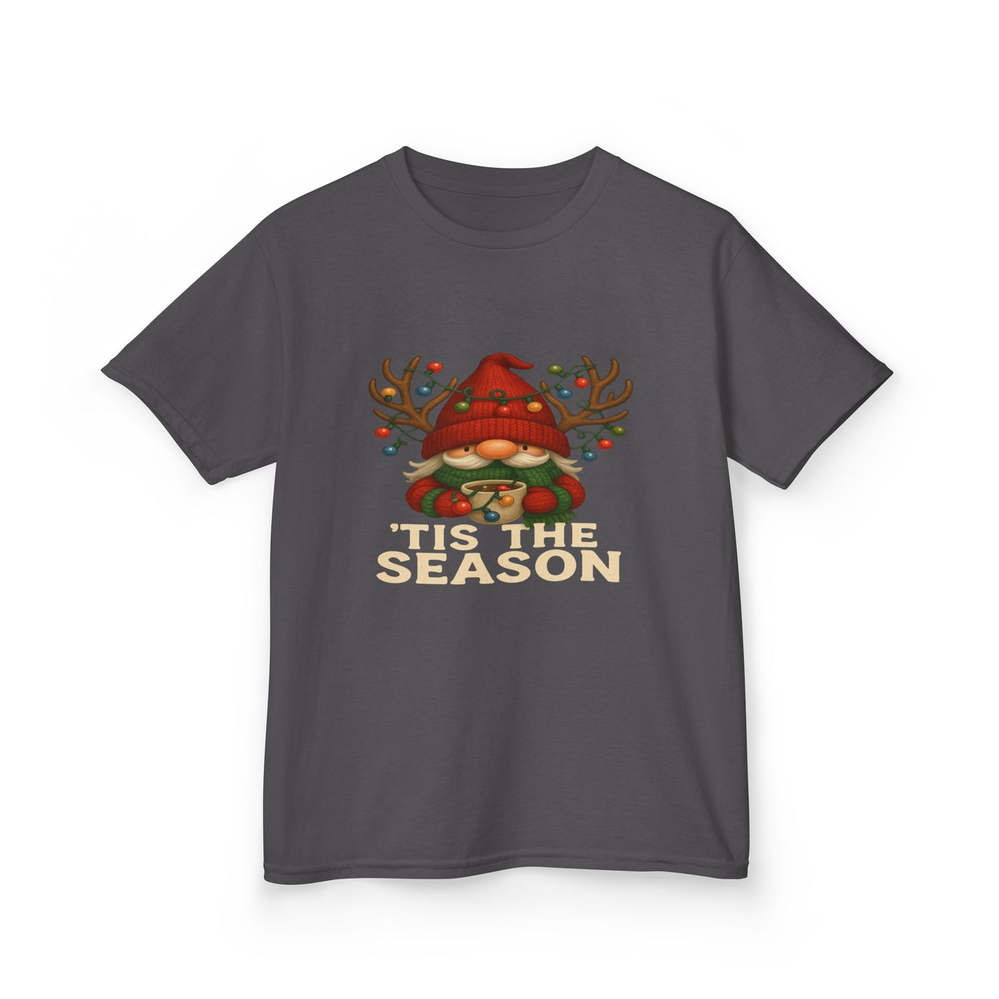 Gnome Dino 'Tis The Season Kids Christmas Tee