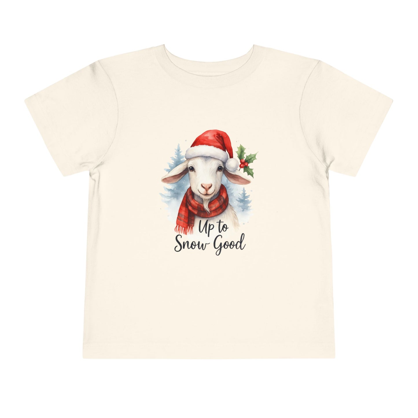 Up to Snow Good Goat Toddler Christmas Tee