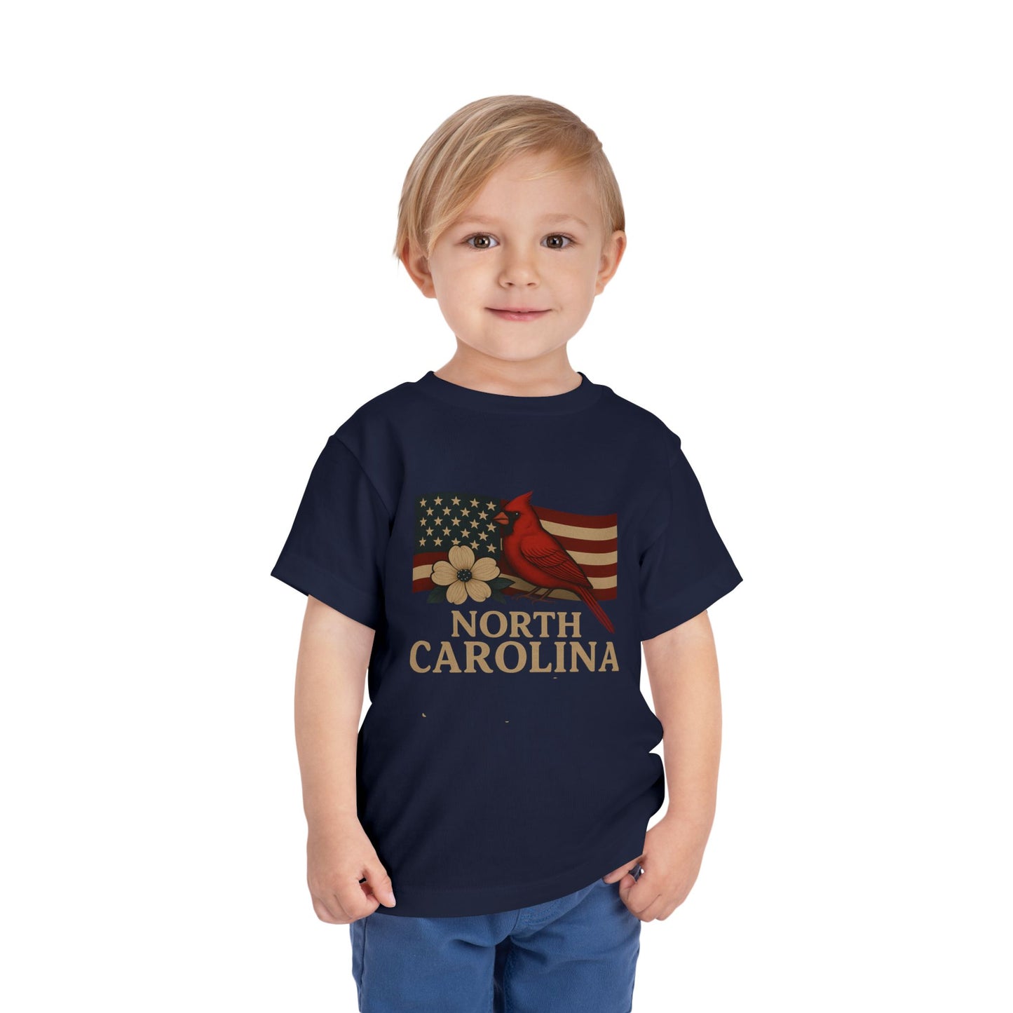 NC Cardinal & Dogwood Toddler Christmas Tee