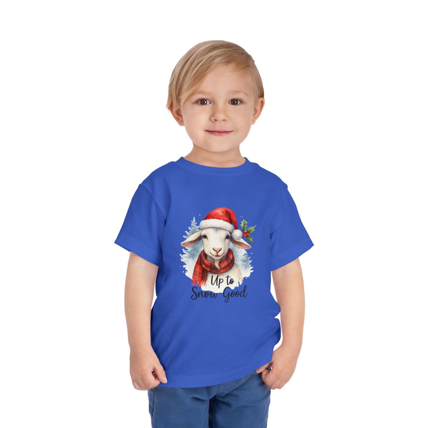 Up to Snow Good Goat Toddler Christmas Tee