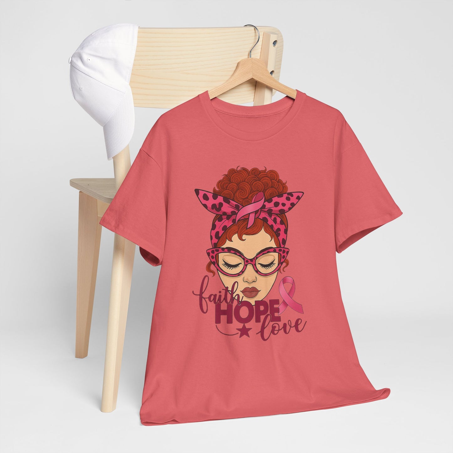 Hope, Faith & Love: Pink Ribbon Awareness Tee