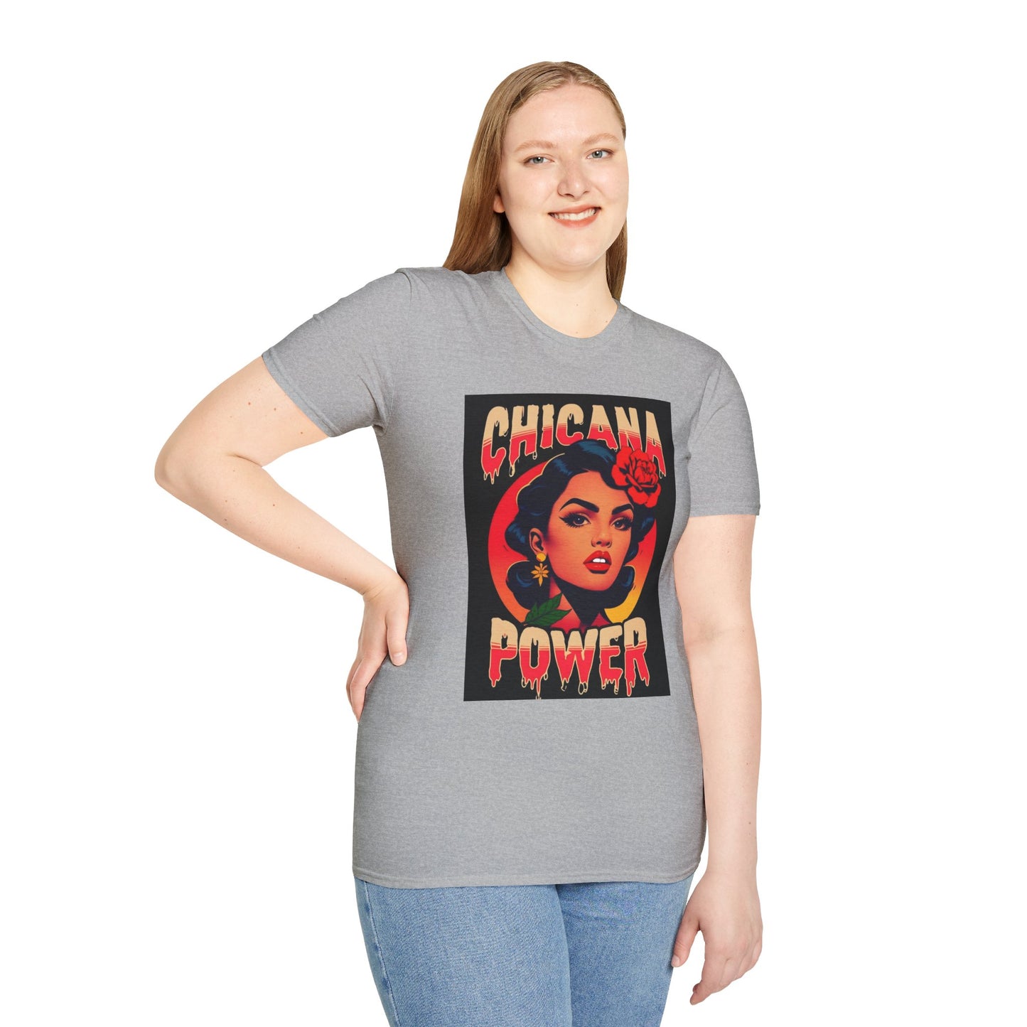 Chicana Power Unisex T-Shirt | Empowerment Tee, Gift for Activists, Cultural Pride, Vintage Style Shirt, Everyday Wear