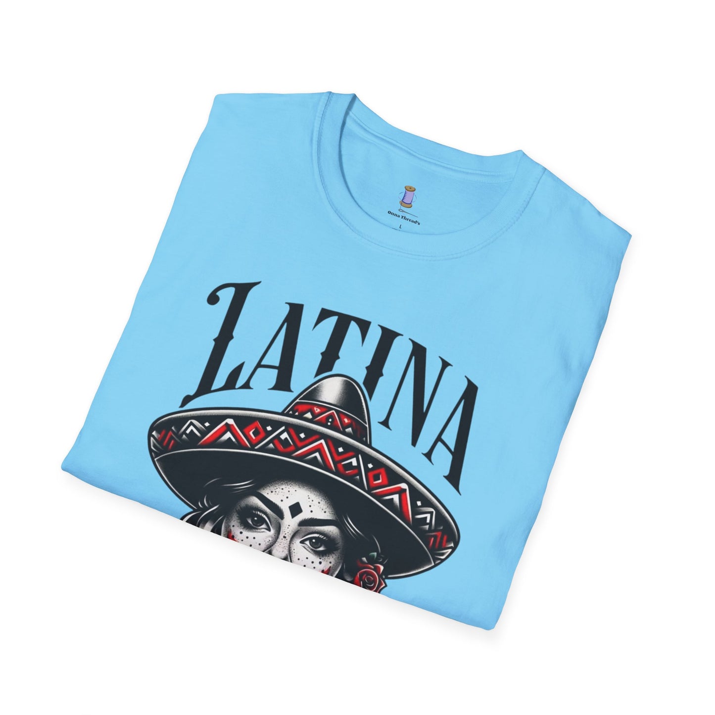 Latina Floral Graphic T-Shirt, Casual Wear, Cultural Pride Tee, Fashion for Latinas, Gifts for Her, Summer Style