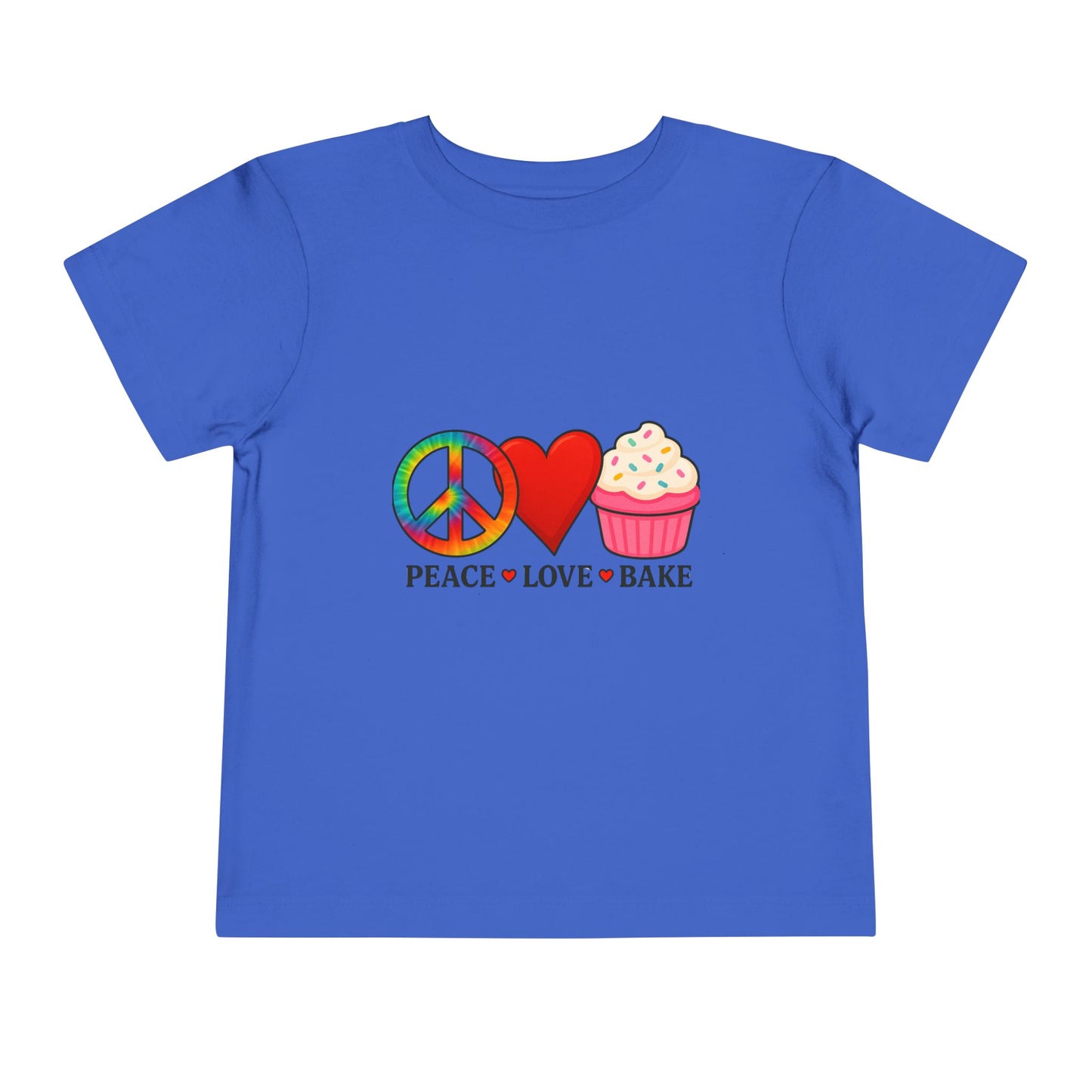 Peace Love Bake Toddler Christmas Tee