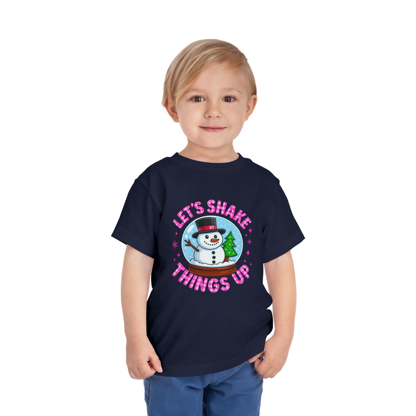 Let's Shake Things Up! Snow Globe Toddler Christmas Tee
