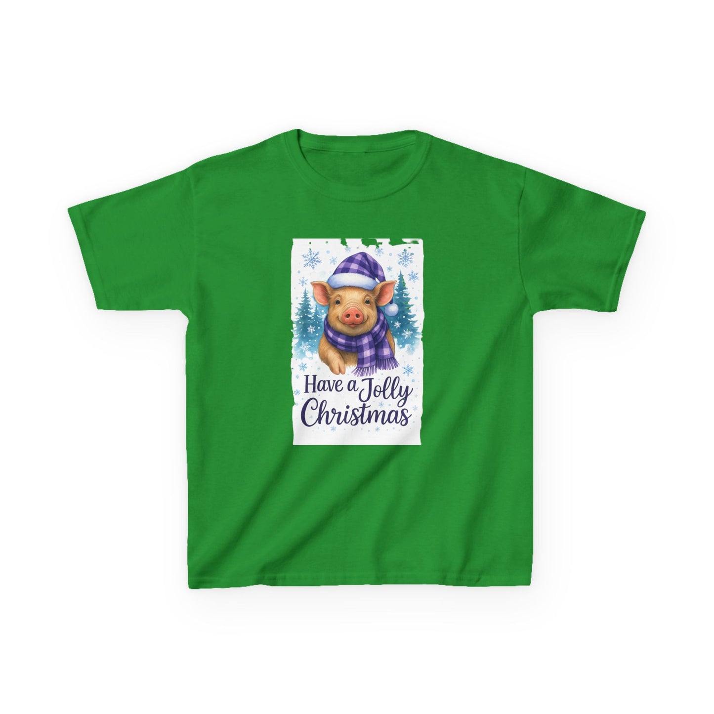 Jolly Pig Christmas Tee - Kids Holiday Shirt