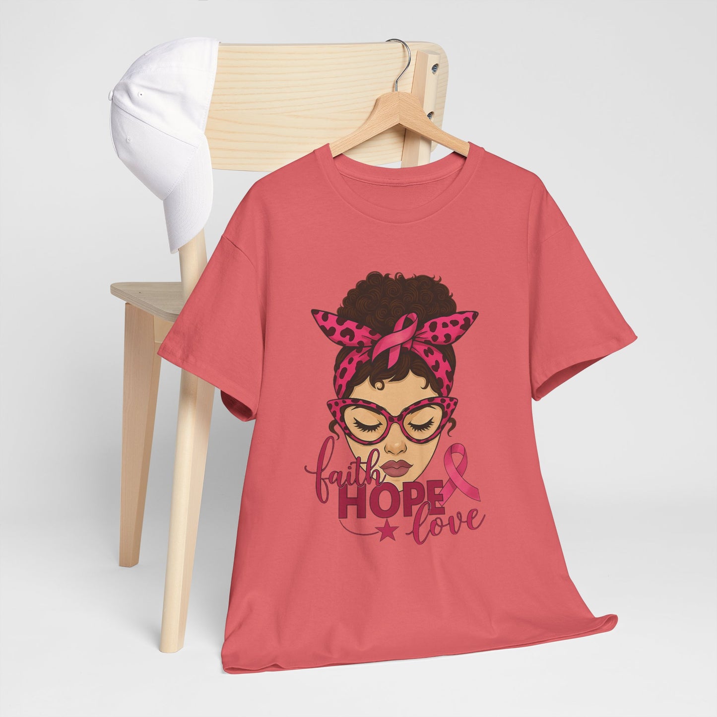 Hope, Faith, Love: Breast Cancer Awareness Tee