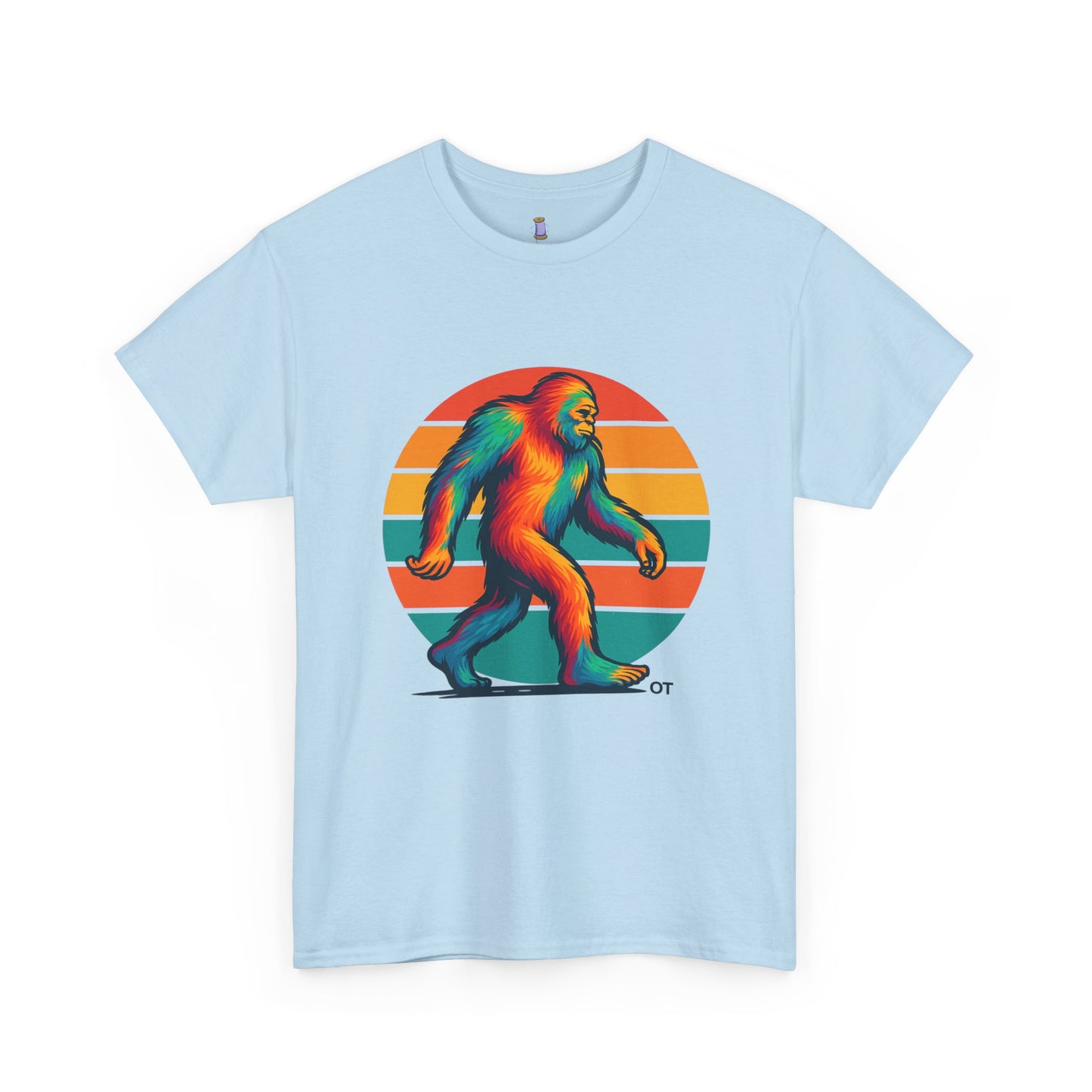 Colorful Bigfoot Unisex T-Shirt, Fun Graphic Tee for Nature Lovers, Perfect for Holidays, Festivals, Camping, Gifts
