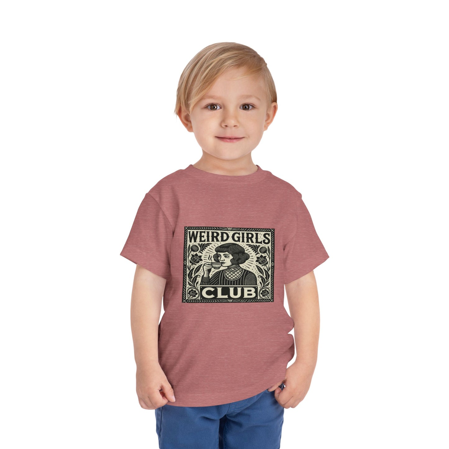 Weird Girls Club Tee - Vintage Linocut Christmas