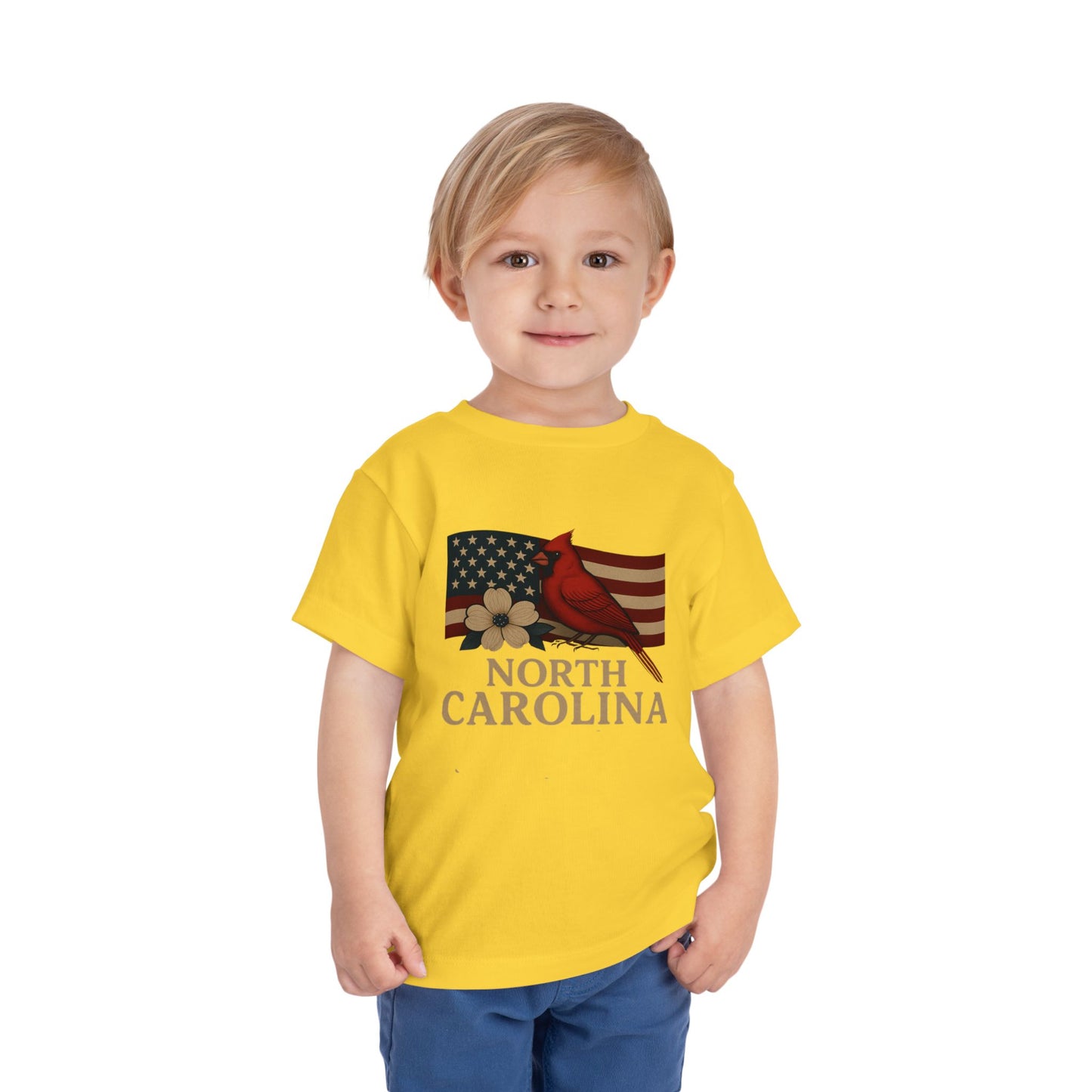 NC Cardinal & Dogwood Toddler Christmas Tee