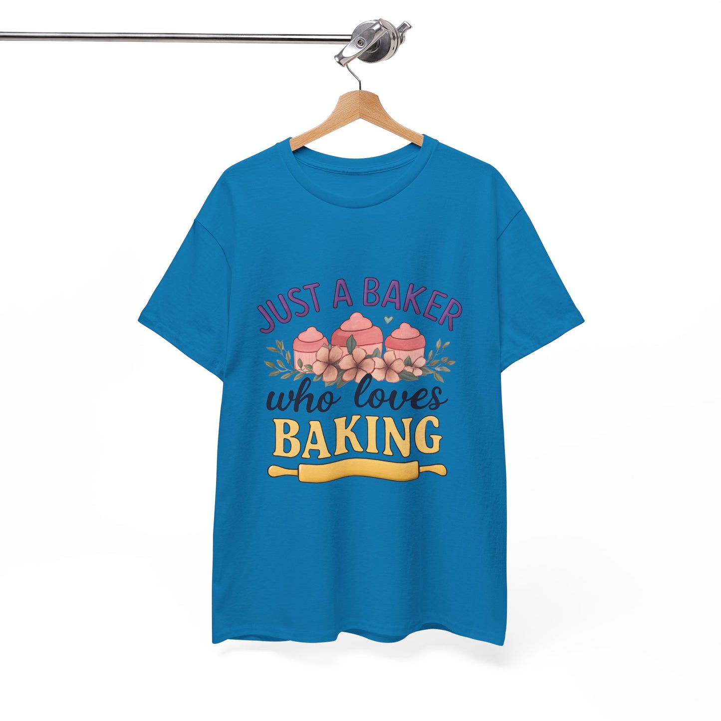 Baking Lover Tee with Cupcake and Rolling Pin Design