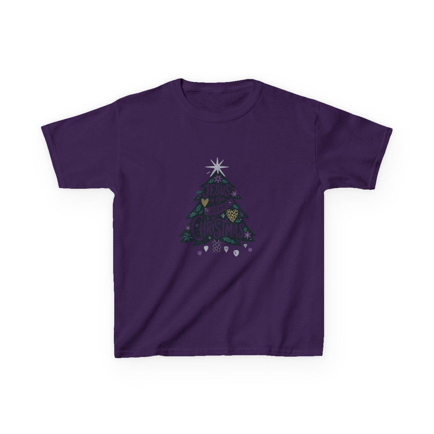 Jesus is the Heart of Christmas Tee - Dinosaur Kids Shirt
