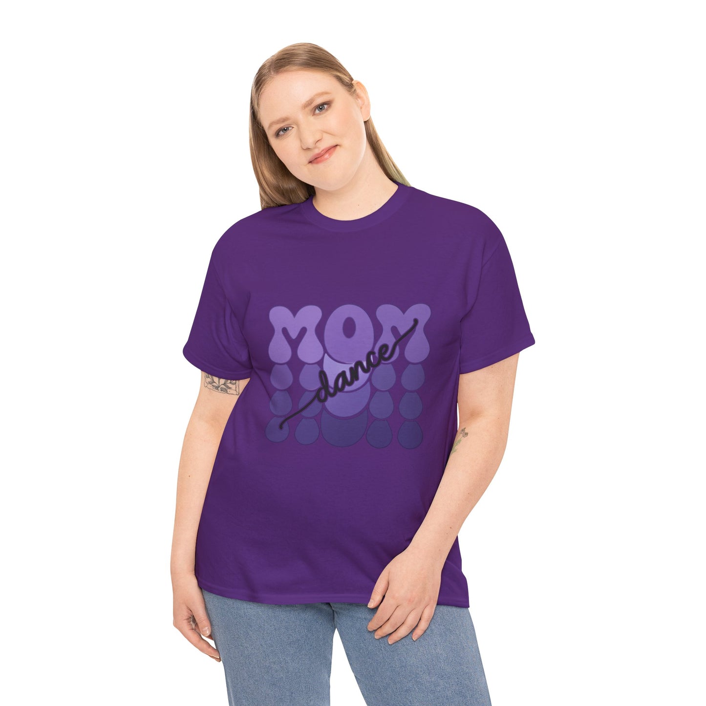 MOM Dance – Purple Letter Stage Spirit Tee