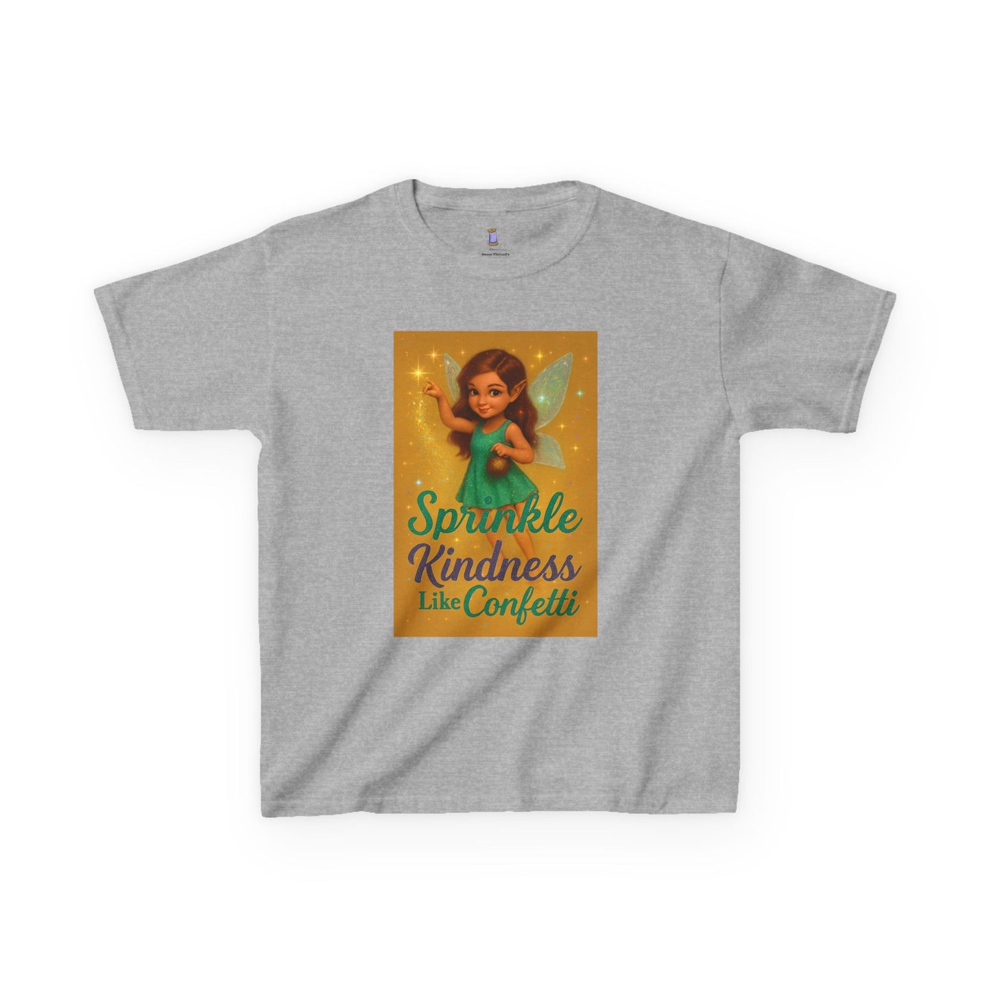 Sparkle Kindness Kids Cotton Tee - Whimsical Fairy Design, Perfect Birthday Gift, Playtime Apparel, Encouraging Message, Kids Fashion