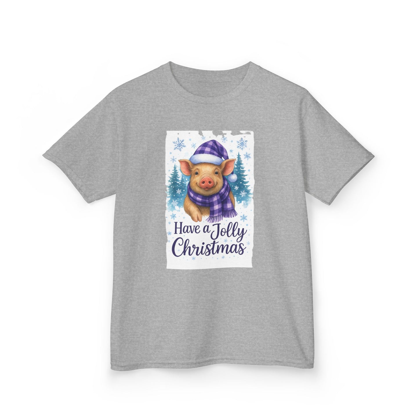 Jolly Pig Christmas Tee - Kids Holiday Shirt