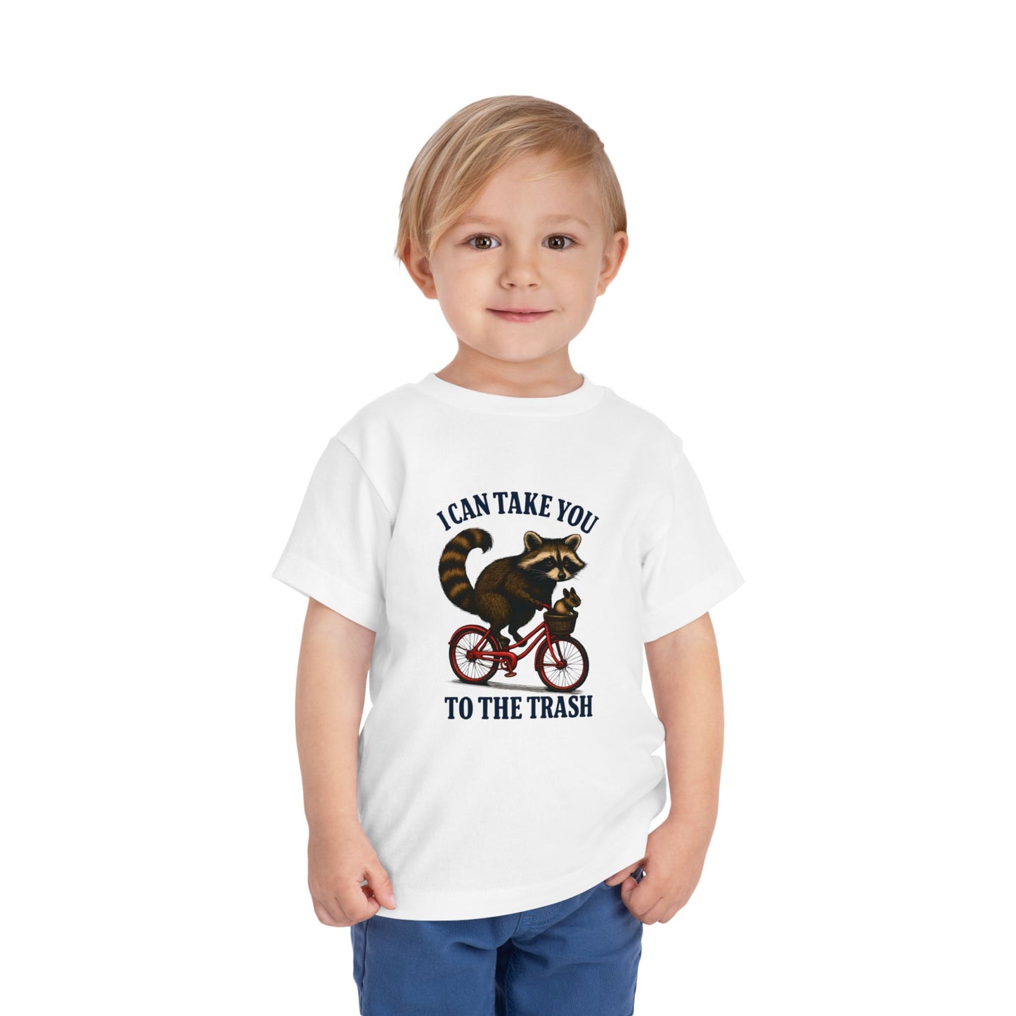 Raccoon Bike Ride Toddler Christmas Tee