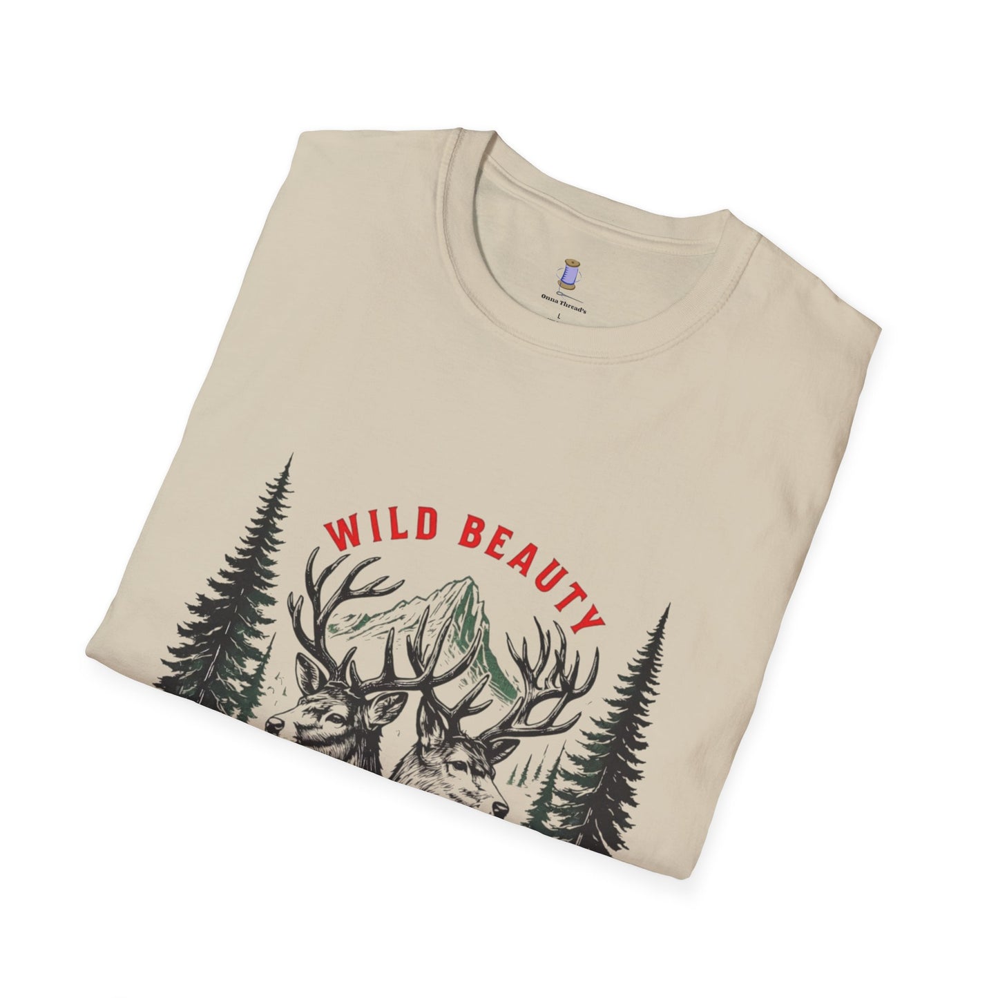 Wild Beauty Deer T-Shirt, Nature Lover Tee, Wildlife Gift, Unisex Tee, Rustic Home Décor