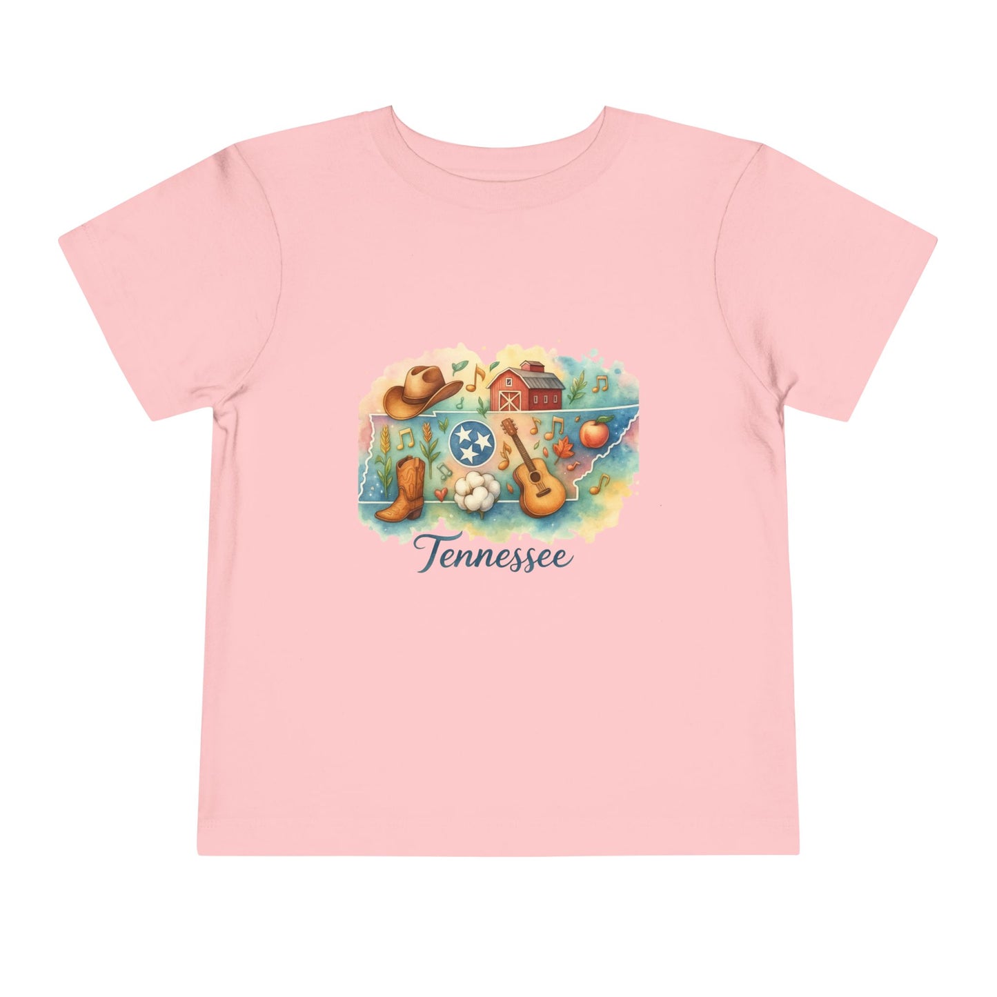 Toddler Tee Tennessee Watercolor Illustration