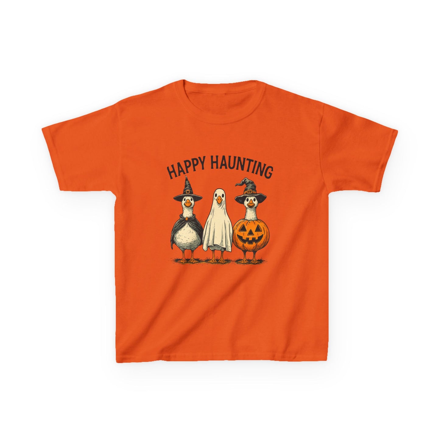Happy Haunting Goose Halloween Kids Tee