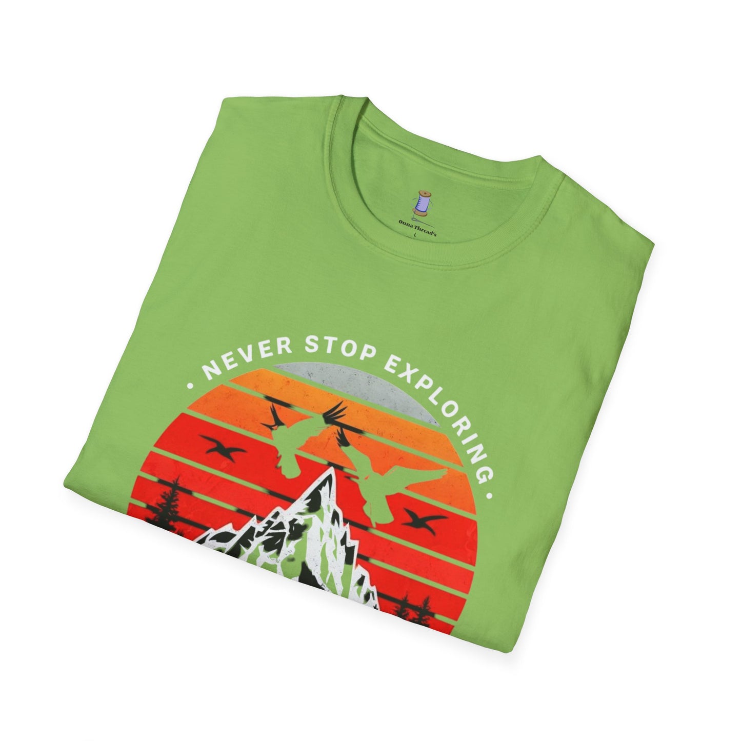 Adventure Awaits T-Shirt | Unisex Softstyle Tee | Perfect for Travel Lovers, Outdoor Adventures, Camping, Nature Gifts, Explore