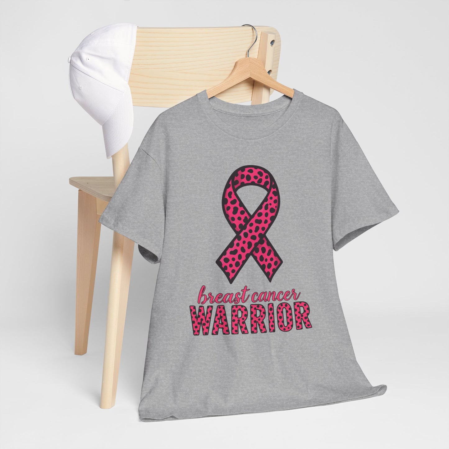 Pink Leopard Ribbon Breast Cancer Awareness Tee