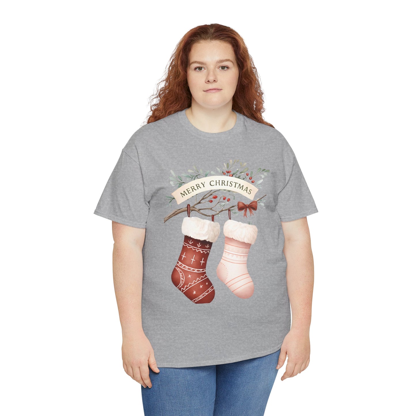 Watercolor Christmas Stocking Tee - Hope & Love
