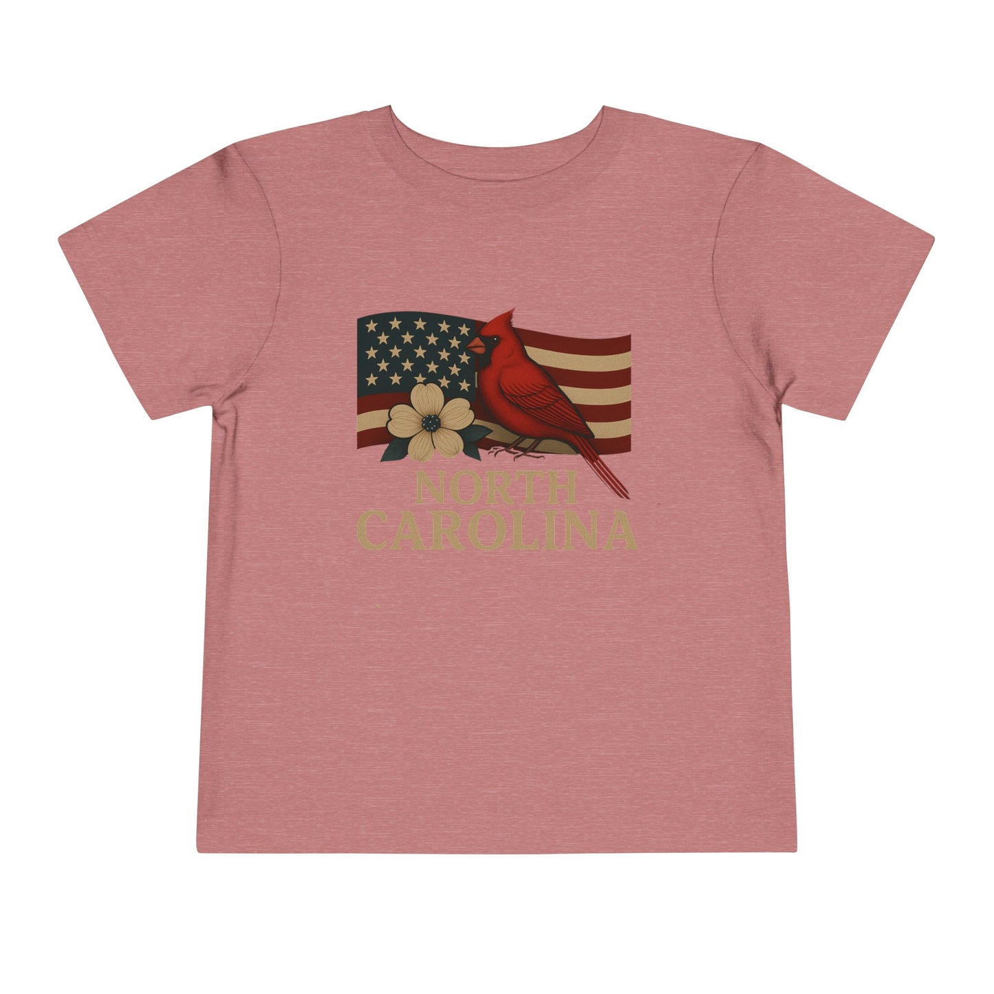 NC Cardinal & Dogwood Toddler Christmas Tee