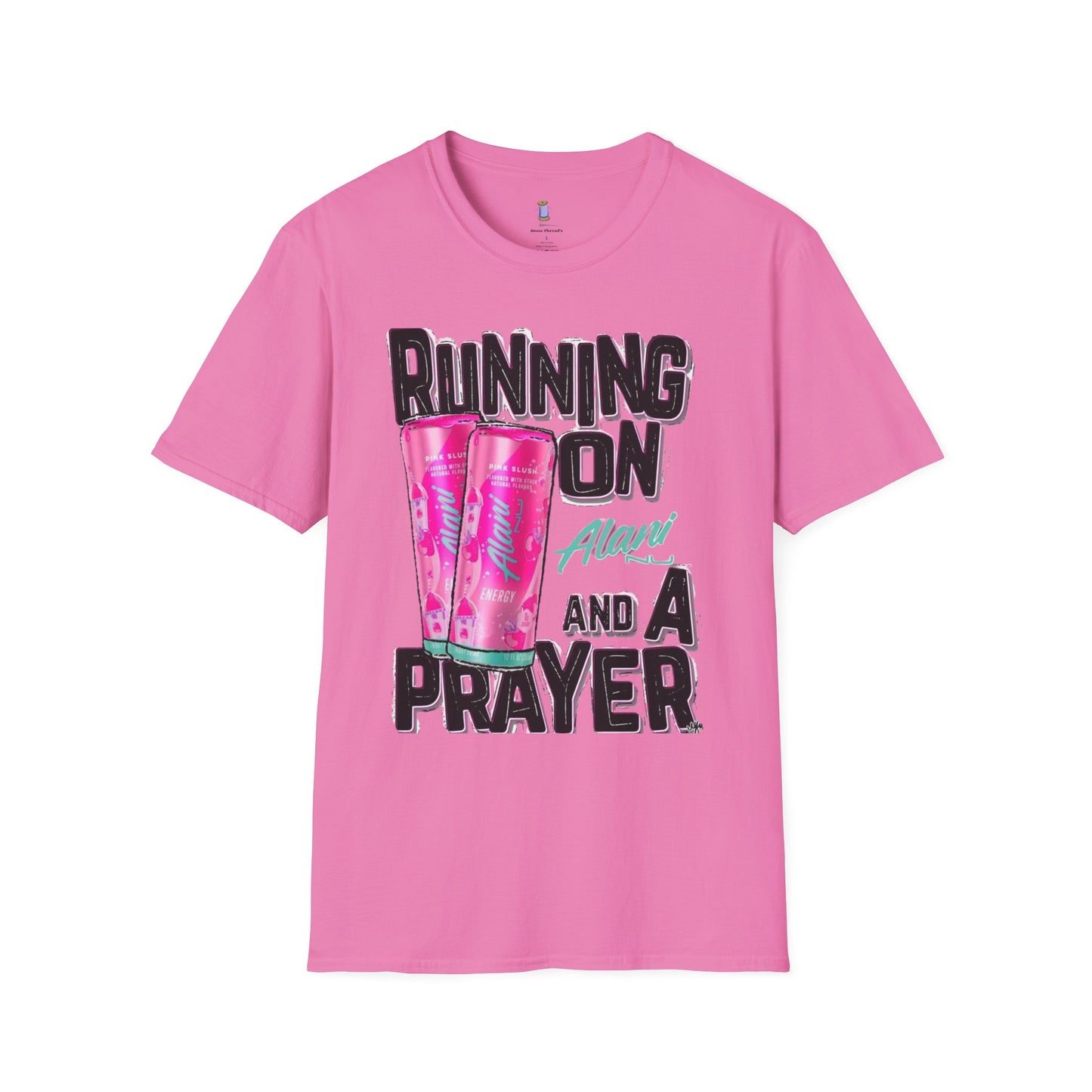 Running on a Prayer T-Shirt, Unisex Graphic Tee, Fun Casual Wear, Gift for Friends, Everyday Style, Faith-Inspired Apparel