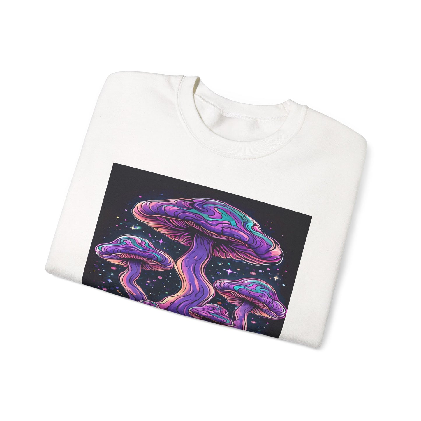 Trippy Mushroom Creepy Clown Raccoon Halloween Sweatshirt