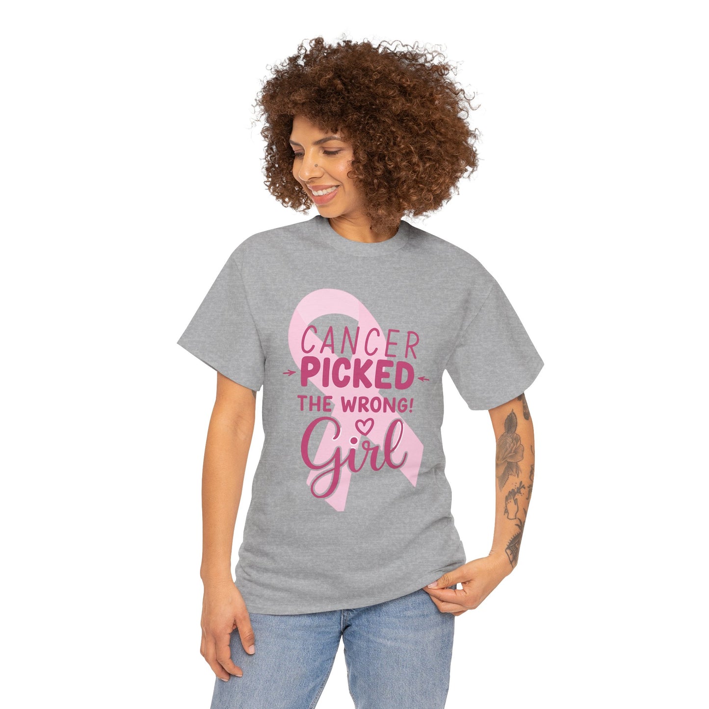 Cancer: The Wrong Picked Girl - Pink Ribbon Tee