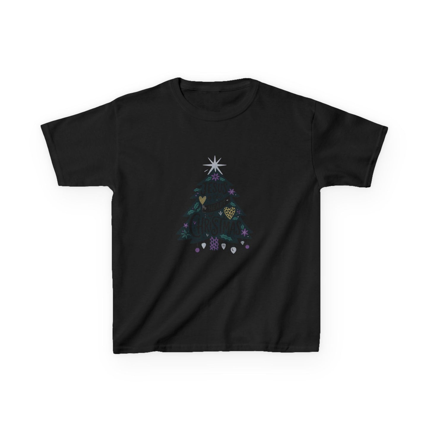 Jesus is the Heart of Christmas Tee - Dinosaur Kids Shirt