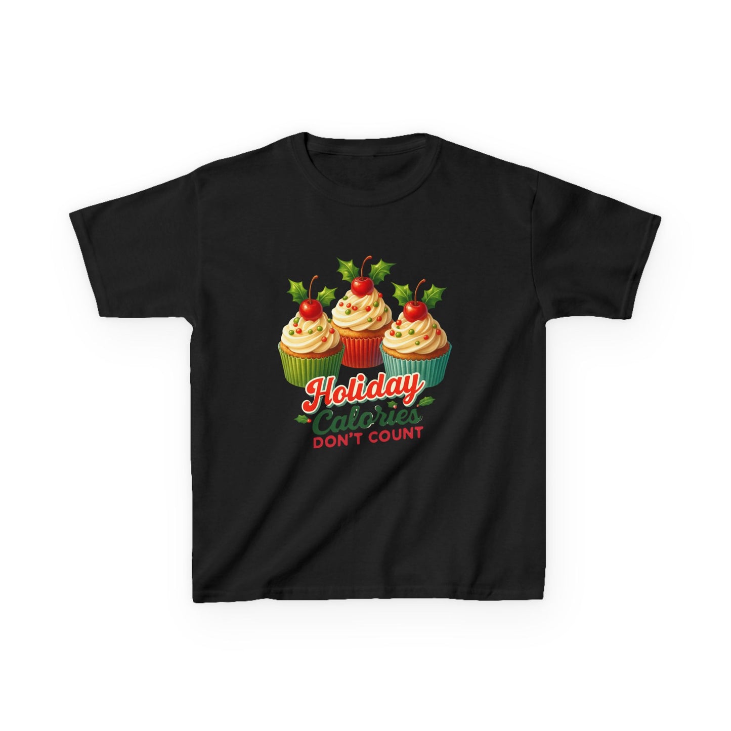 Holiday Cupcake Dino Tee - Christmas Fun!