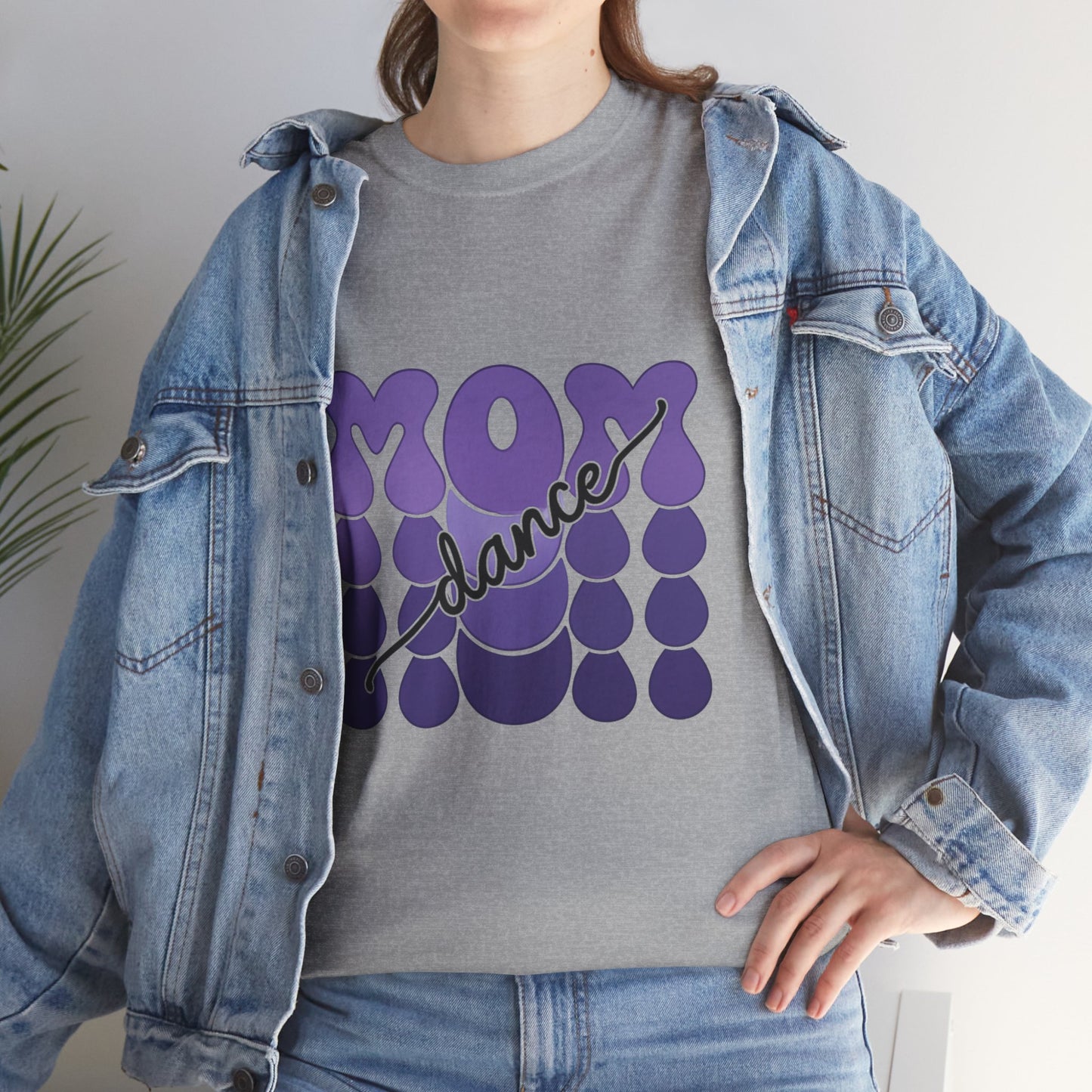 MOM Dance – Purple Letter Stage Spirit Tee