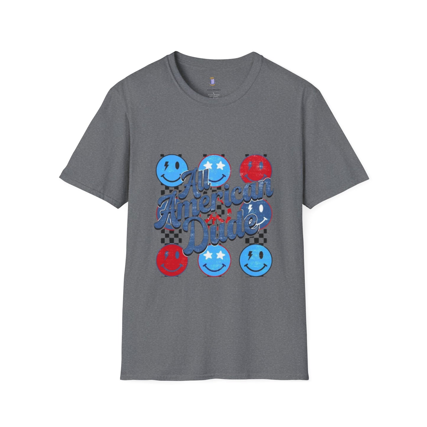 All American Dude Unisex T-Shirt, Patriotic Tee, Summer Fashion, Gift for Him, July 4th Celebration, Casual Wear