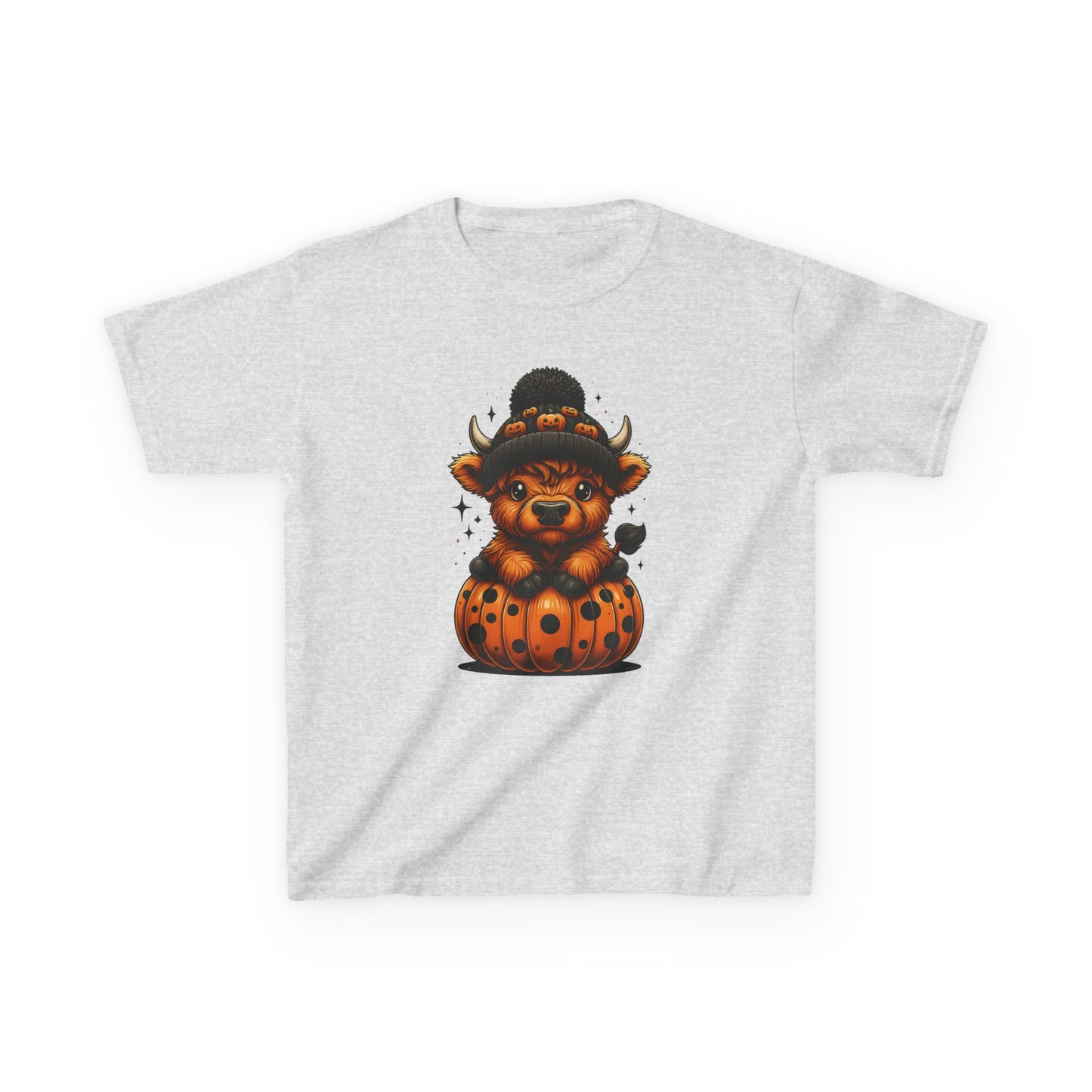 Halloween Calf on Pumpkin Kids Tee