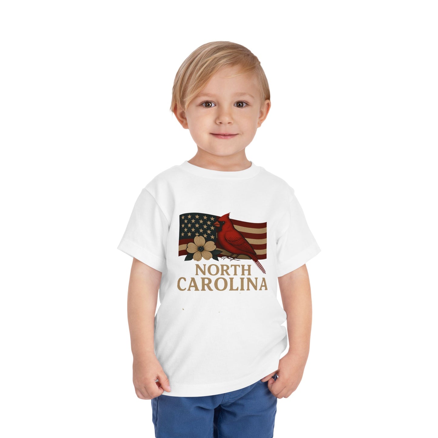 NC Cardinal & Dogwood Toddler Christmas Tee