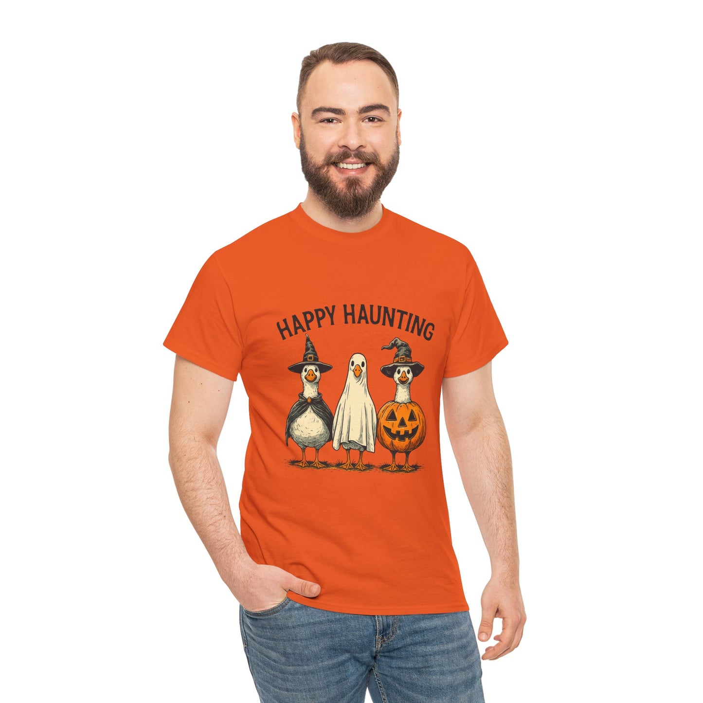 Happy Haunting Geese Halloween Tee