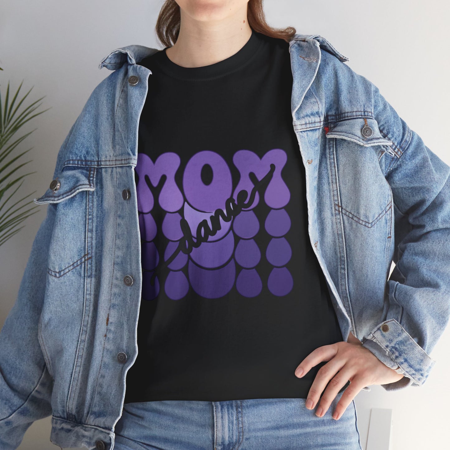 MOM Dance – Purple Letter Stage Spirit Tee