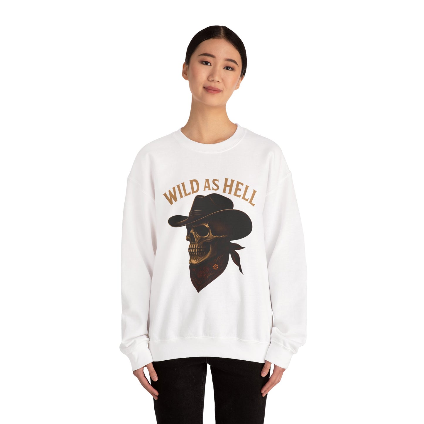 Wild As Hell Skull Cowboy Men's Sweatshirt