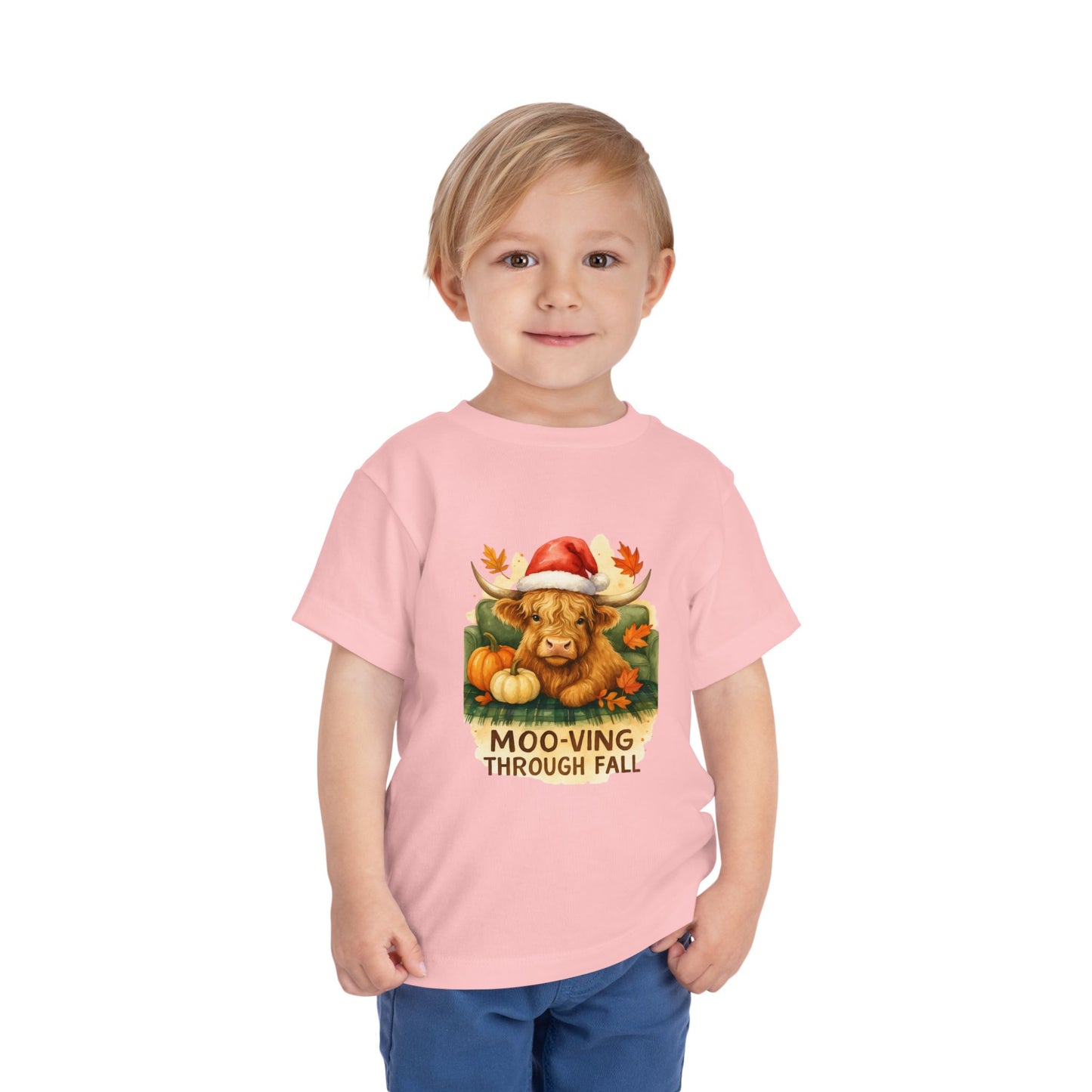 Moo-ving Through Fall Toddler Christmas Tee