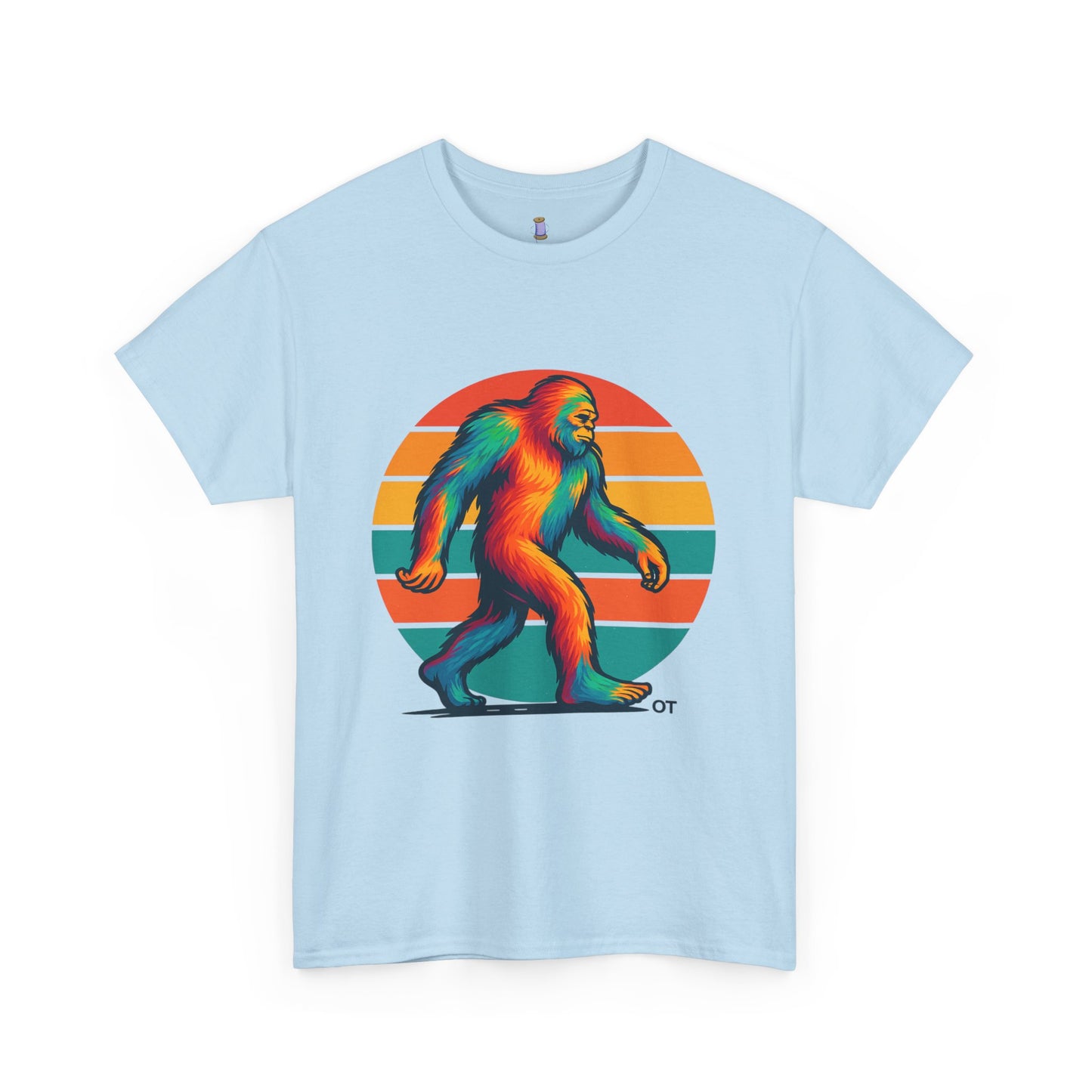 Colorful Bigfoot Unisex T-Shirt, Fun Graphic Tee for Nature Lovers, Perfect for Holidays, Festivals, Camping, Gifts