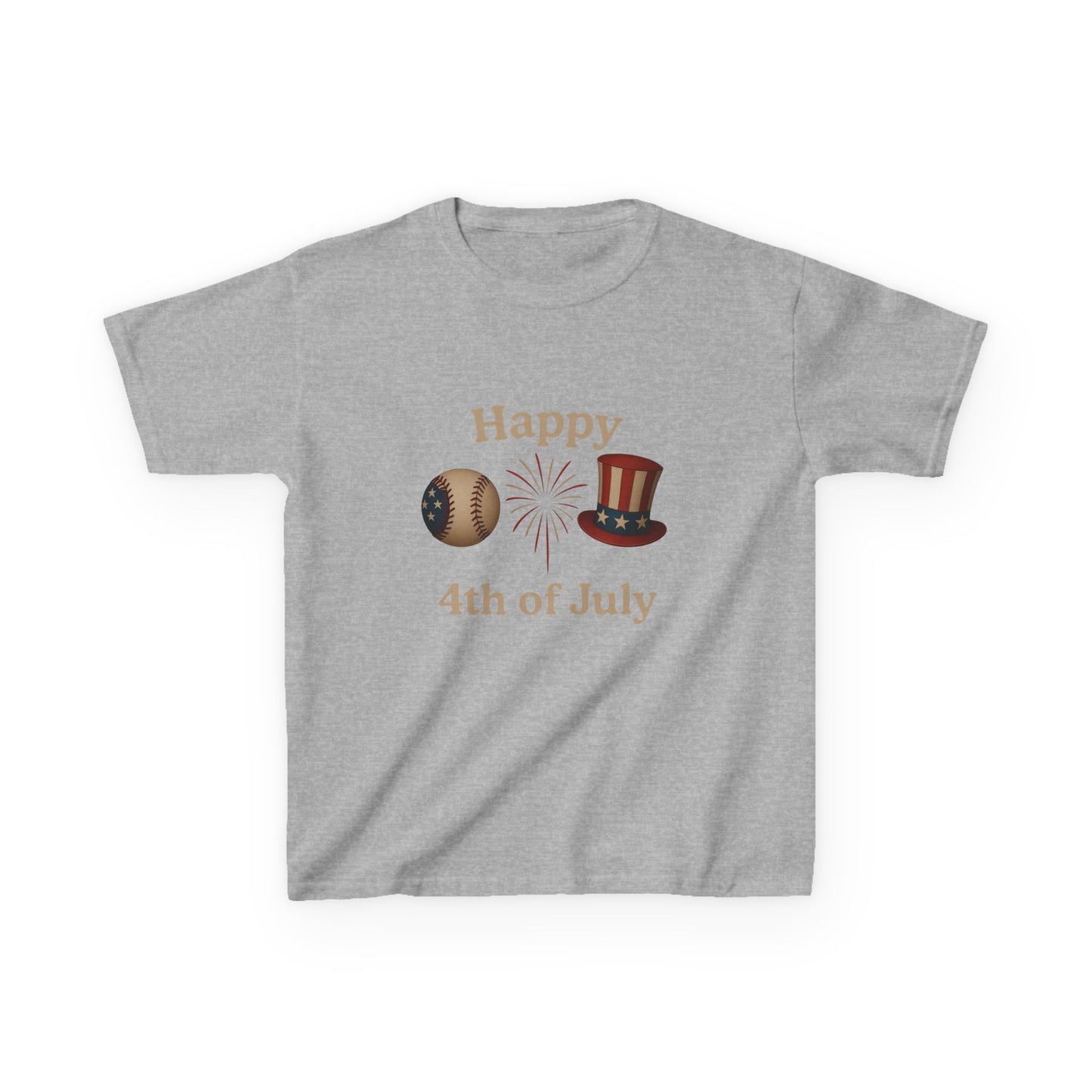 Happy 4th of July Dino Tee - Kids Patriotic Shirt