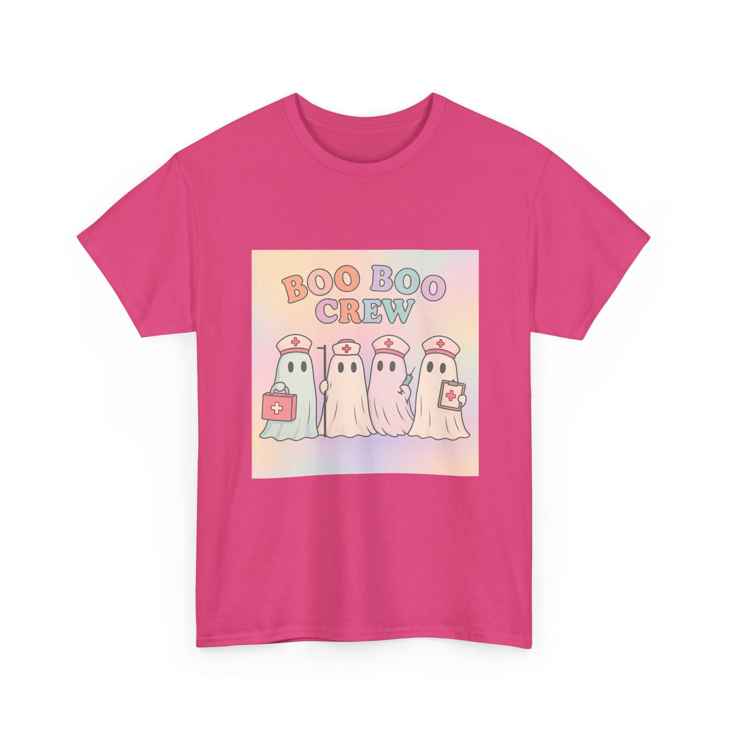 Boo Boo Crew Nurse Ghost T-Shirt – Cute Pastel Halloween Medical Tee